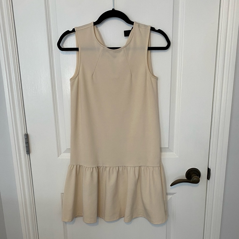 H&M drop waist cream dress